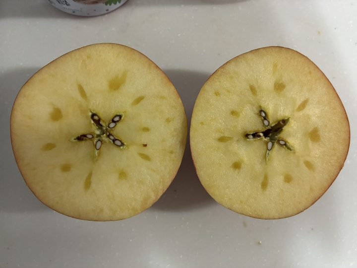 輪切りにしたサンふじ